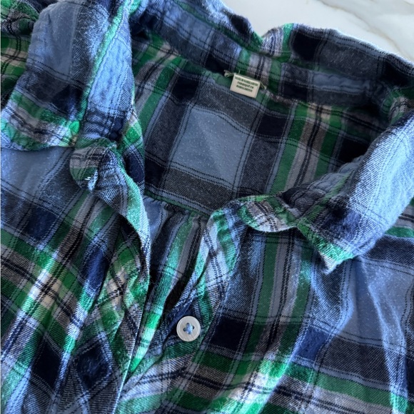 Aerie Blue and Green Plaid Pajama Set - Picture 3 of 5